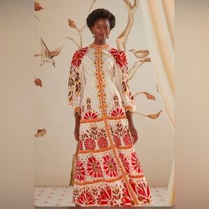 FARM Rio | Dresses | Farm Rio Offwhite Ainika Flowers Maxi Dress | Poshmark
